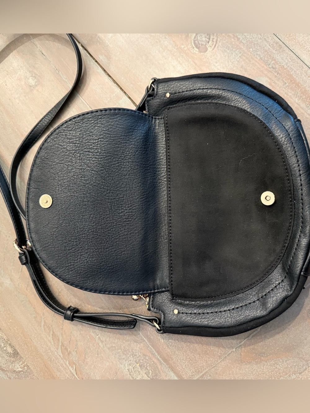 Lauren Conrad Black Cross Body Bag Black Orange Slice Crossbody Bag Preowned - Picture 14 of 14